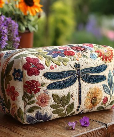 Buzzy Buddy Quilted Makeup Bag