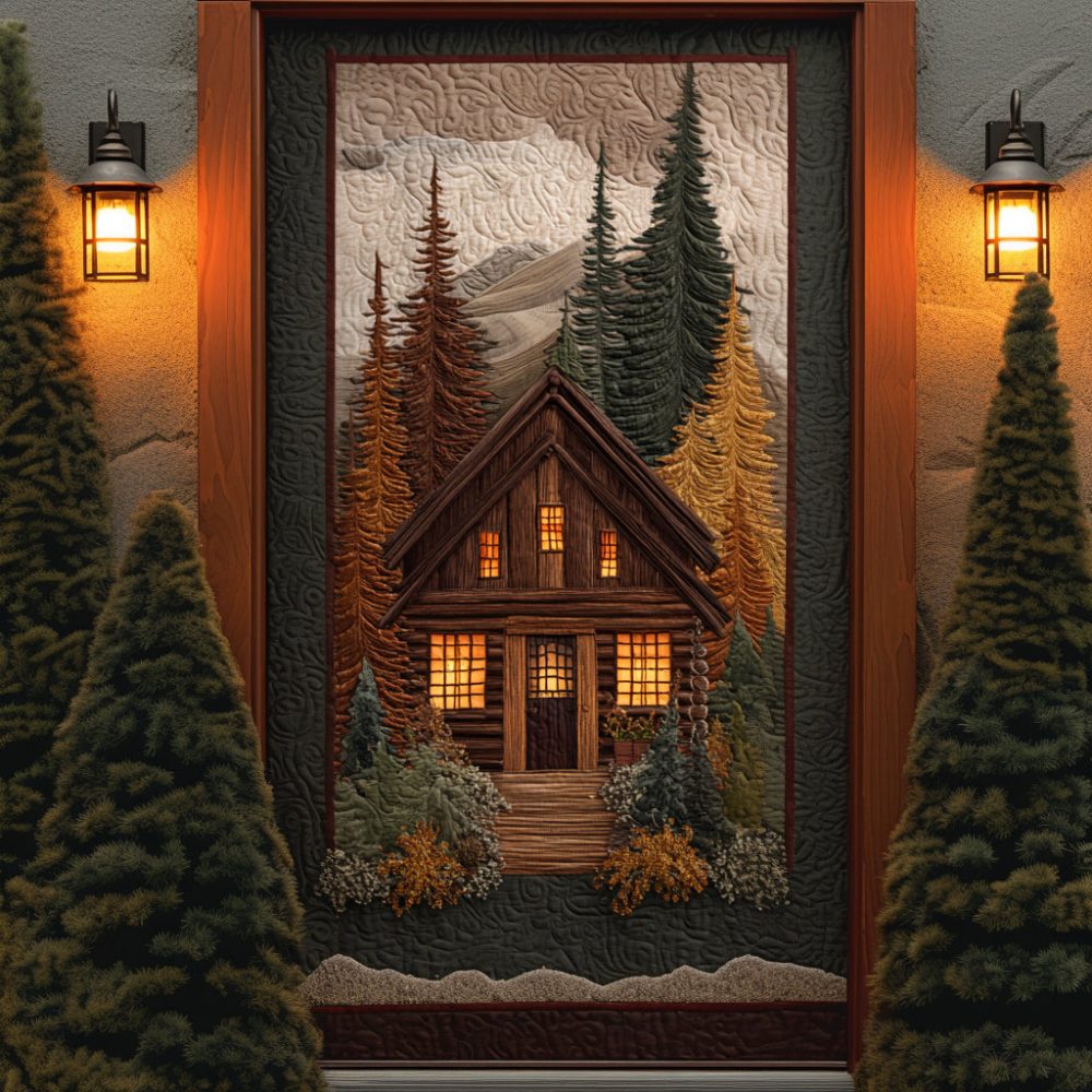 Cabin Haven Quilted Door Cover
