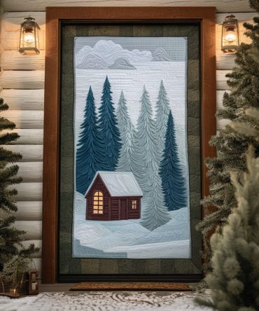 Cabin Lodge Quilted Door Cover