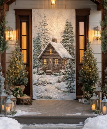 Cabin Retreat Quilted Door Cover