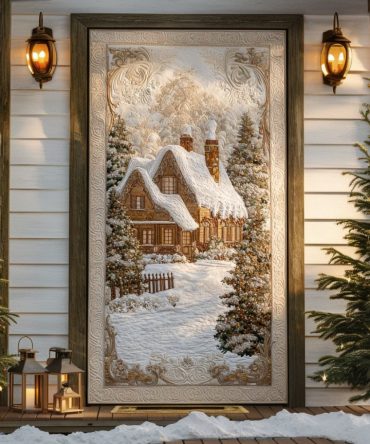 Cabin Serenity Quilted Door Cover