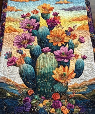 Cactus Charm Quilted Table Runner