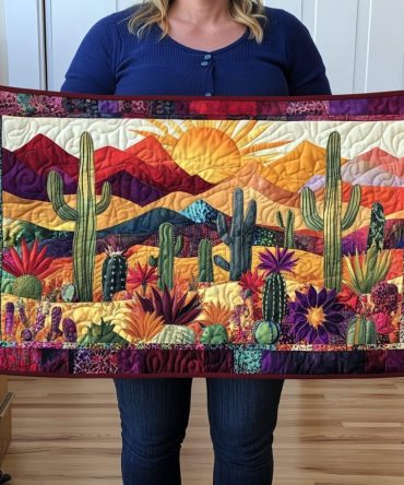 Cactus Delight Quilted Table Runner