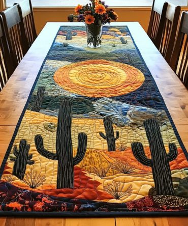 Cactus Garden Quilted Table Runner