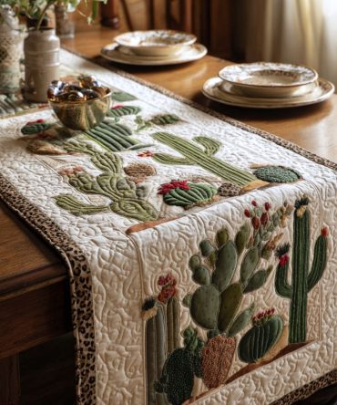 Cactus Horizon Quilted Table Runner