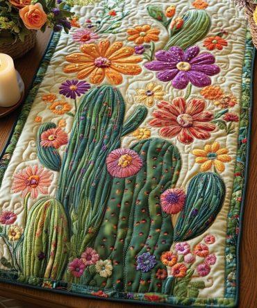 Cactus Love Quilted Table Runner