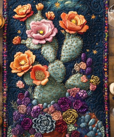 Cactus And Cradle Quilted Table Runner