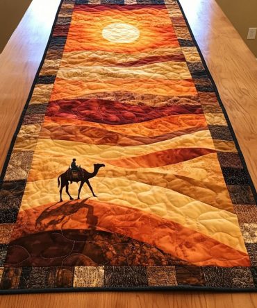 Camel Journey Quilted Table Runner
