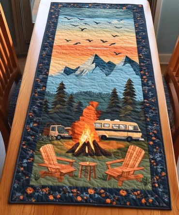 Campfire Bliss Quilted Table Runner