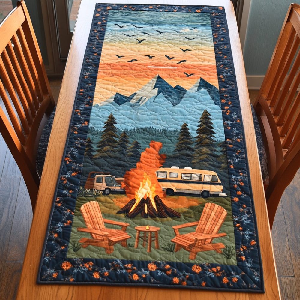 Campfire Bliss Quilted Table Runner
