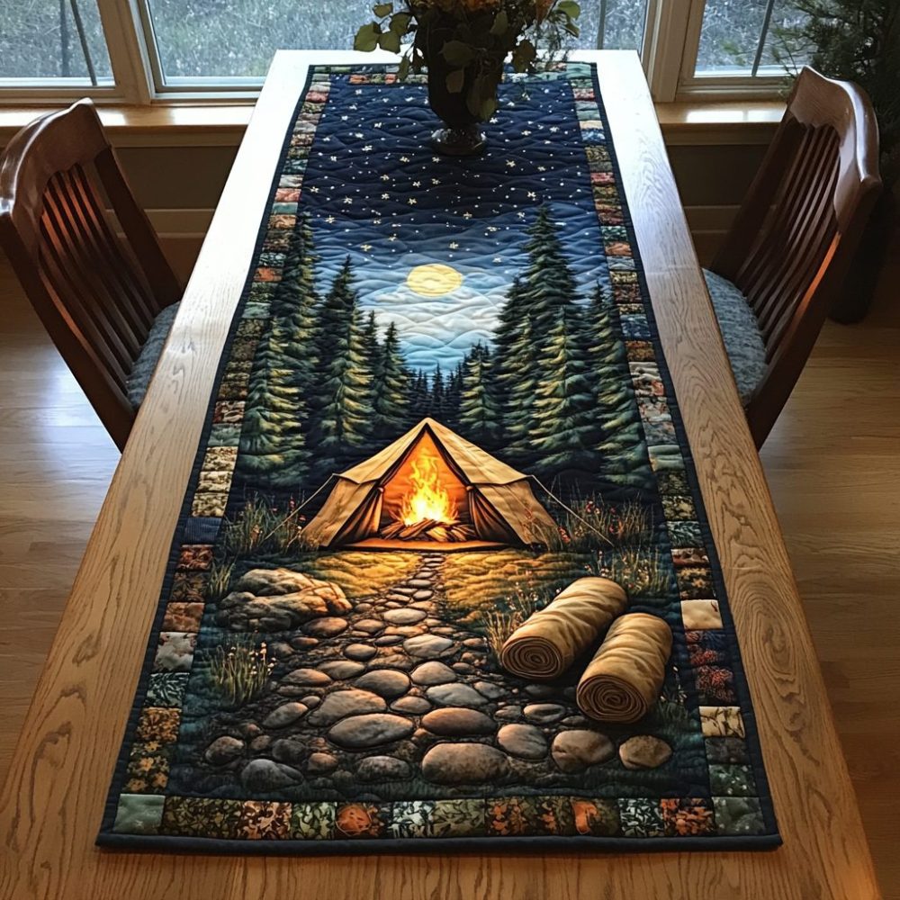 Campfire Glow Quilted Table Runner