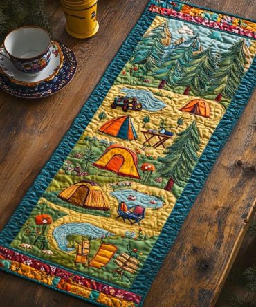 Campfire Glow Quilted Table Runner