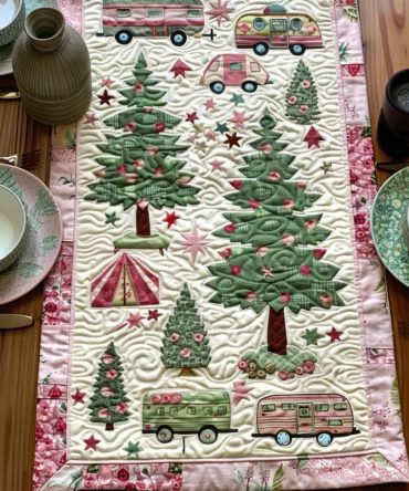 Campground Charm Quilted Table Runner