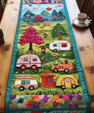 Campground Charm Quilted Table Runner