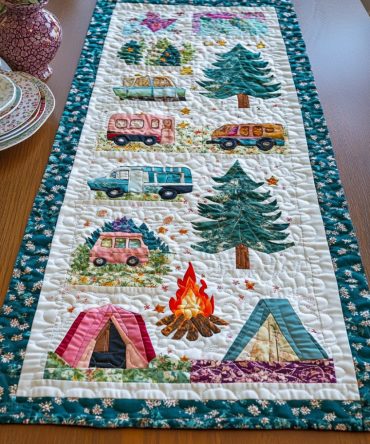 Campout Memories Quilted Table Runner