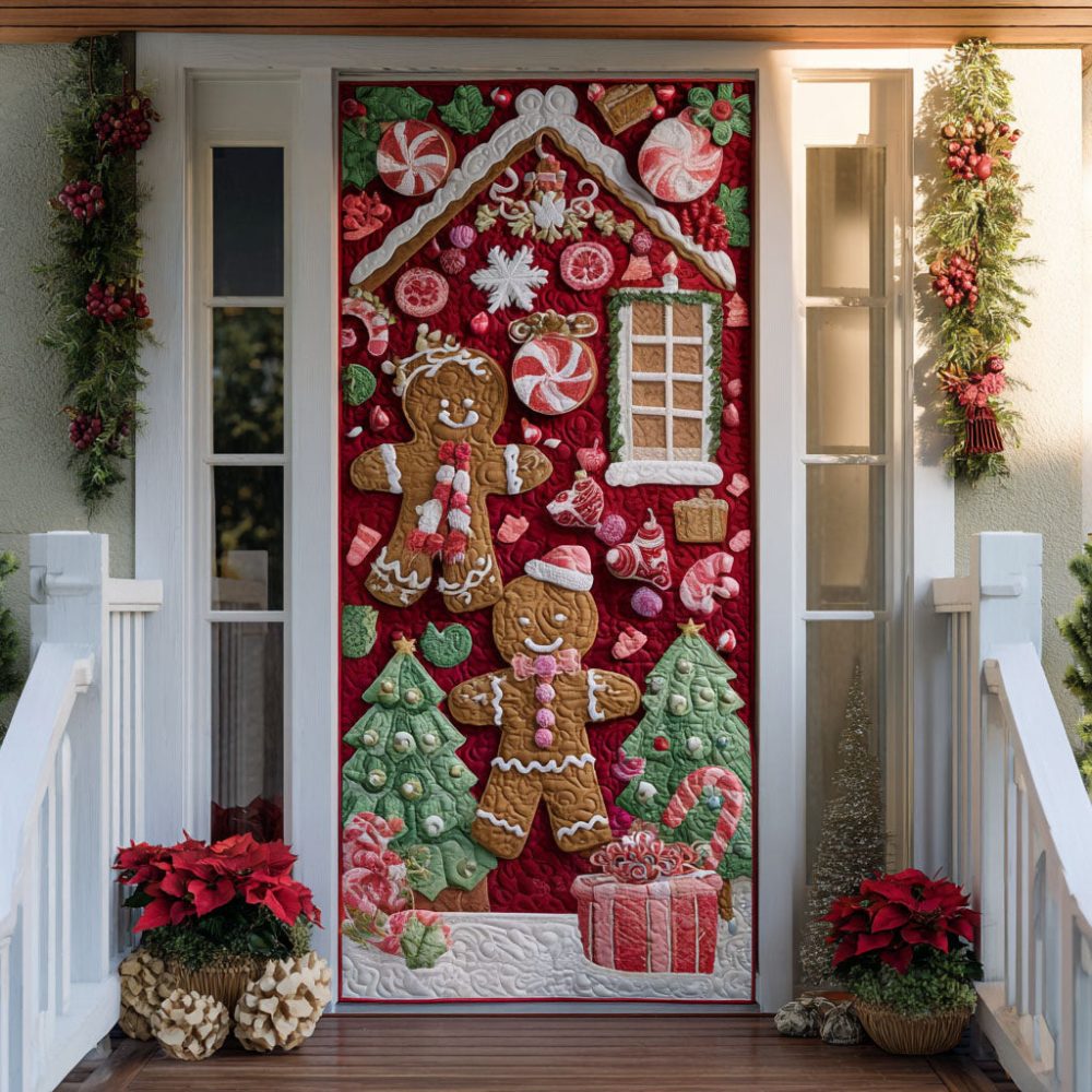 Candy Cottage Quilted Door Cover