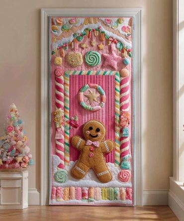 Candyland Ginger Joy Quilted Door Cover