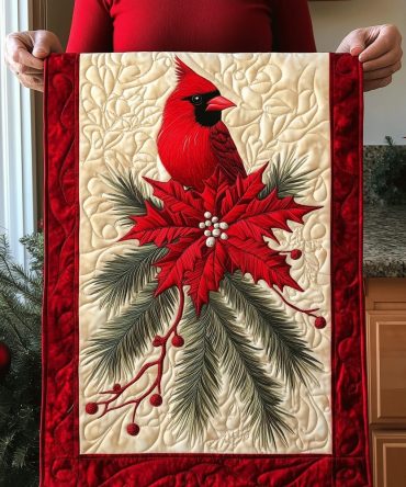 Cardinal Glory Quilted Table Runner