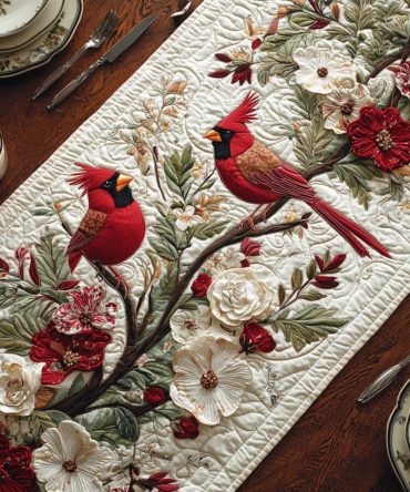 Cardinal Haven Quilted Table Runner