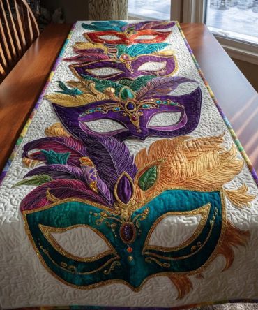 Carnival Bloom Quilted Table Runner