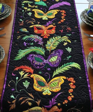 Carnival Charm Quilted Table Runner