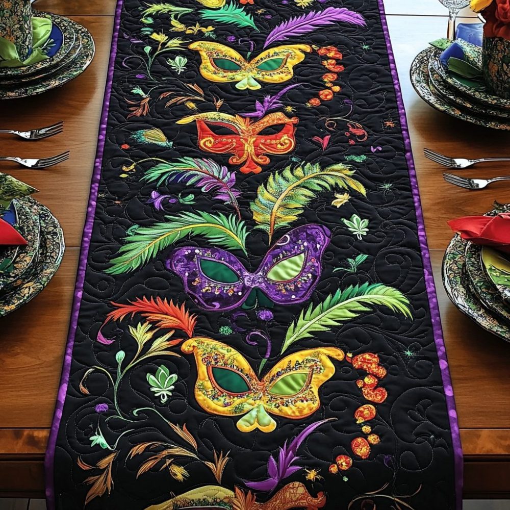 Carnival Charm Quilted Table Runner