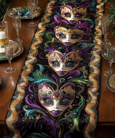 Carnival Charm Quilted Table Runner