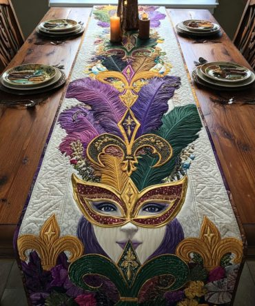 Carnival Queen Quilted Table Runner