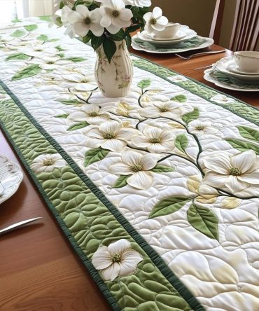 Carolina Blossoms Quilted Table Runner