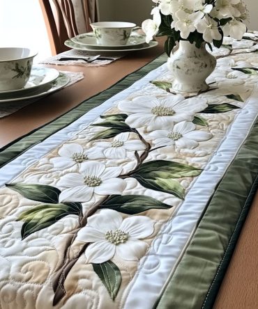 Carolina Petals Quilted Table Runner