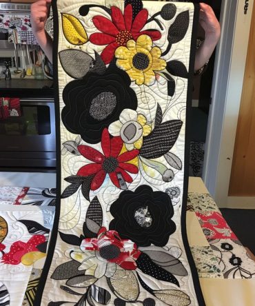 Cartoon Garden Quilted Table Runner