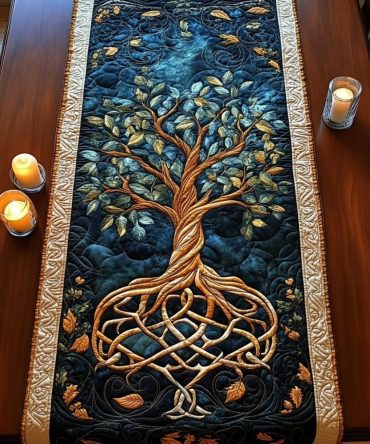 Celestial Branches Quilted Table Runner
