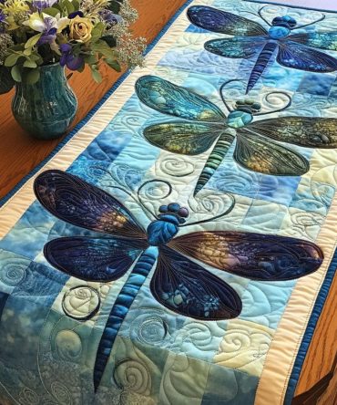 Celestial Flight Quilted Table Runner