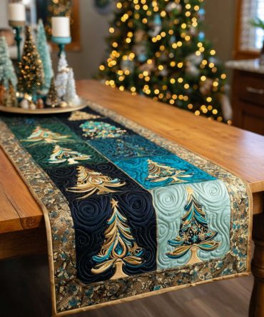 Celestial Pines Quilted Table Runner