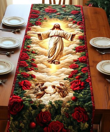 Celestial Radiance Quilted Table Runner