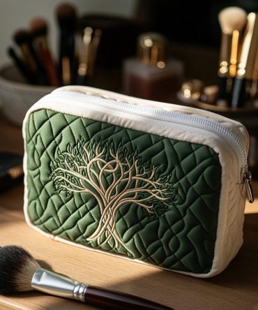 Celestial Roots Quilted Makeup Bag