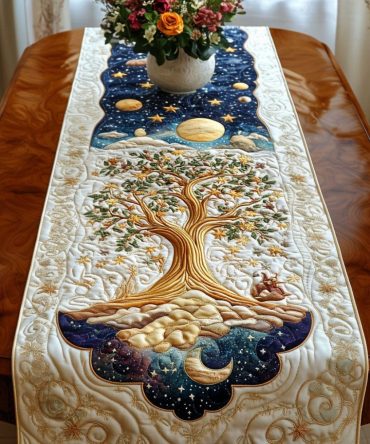 Celestial Serenity Quilted Table Runner