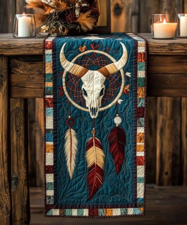 Celestial Shapes Quilted Table Runner