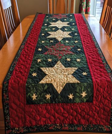 Celestial Star Visions Quilted Table Runner