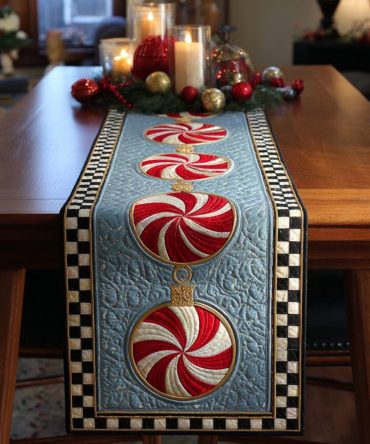 Celestial Swirl Quilted Table Runner