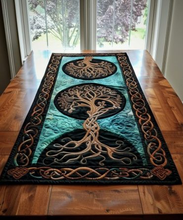 Celtic Twilight Tree Quilted Table Runner