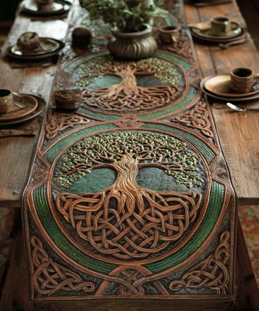 Celtic Grove Quilted Table Runner