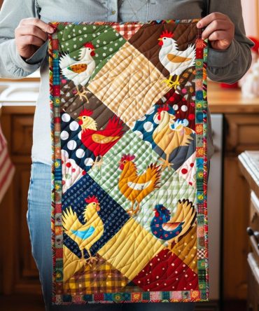 Cheerful Chickens Chicken Table Runner
