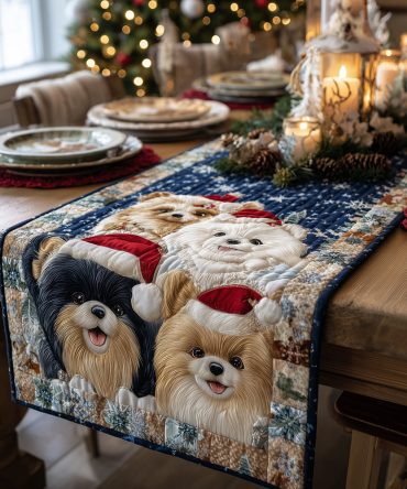Cheerful Fluff Quilted Table Runner