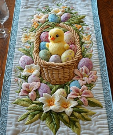 Chick Charm Quilted Table Runner