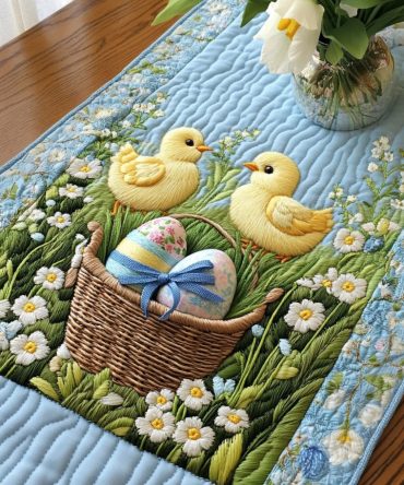Chick Spring Haven Quilted Table Runner