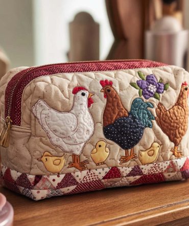 Chicken Nest Quilted Makeup Bag