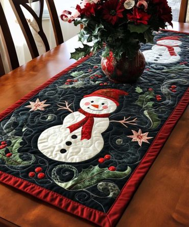 Chilly Cheer Quilted Table Runner