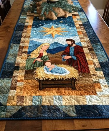 Christmas Blessing Quilted Table Runner
