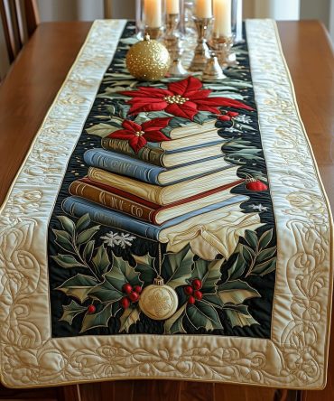 Christmas Chapters Quilted Table Runner